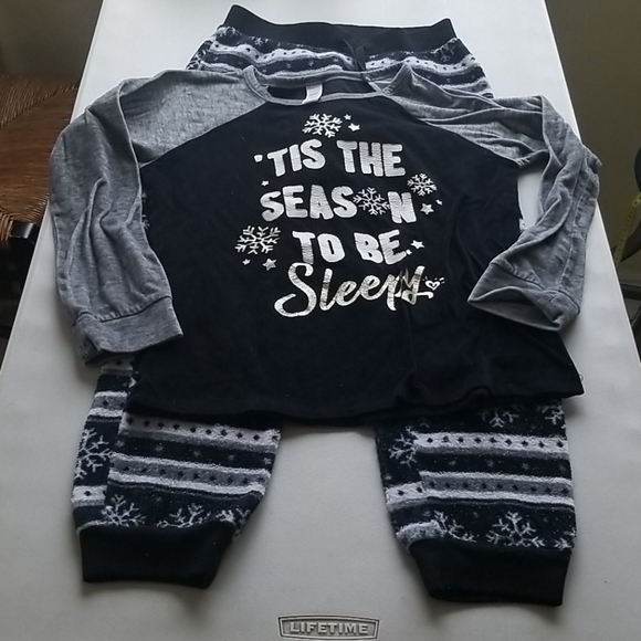 black and white christmas pajamas